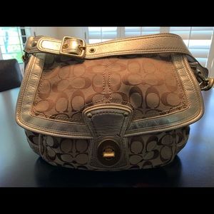 Signature Coach shoulder bag with gold trim